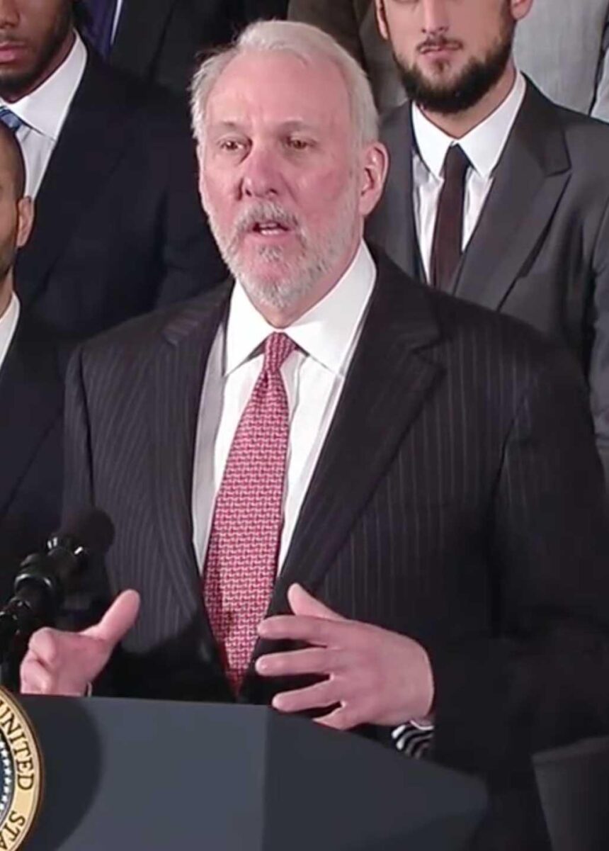 Gregg Popovich, Five-Time Champion, Transitions from Spurs Head Coach to Front Office Role