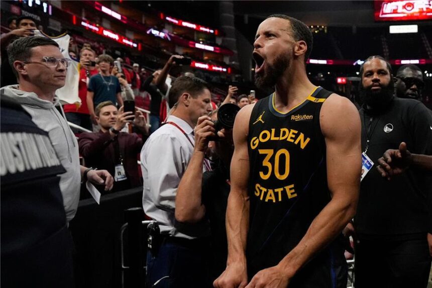 Steph Curry Unleashes Epic ‘Night Night’ Celebration After Dominating Performance to Eliminate Rockets!
