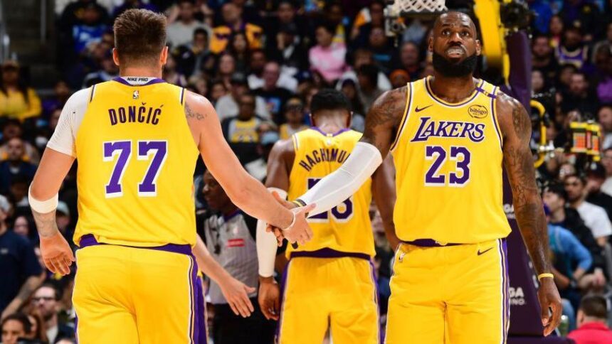 Here are several engaging rewrites you can use:

1. Shorthanded Lakers Rally to Upset Trail Blazers  
2. Undermanned Lakers Stage Gritty Comeback Over Trail Blazers  
3. Lakers Overcome Adversity, Topple Trail Blazers in Thriller  
4. Resilient Lakers Ral